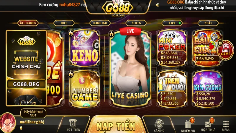 Khái quát về game kim cương tại link vào Go88