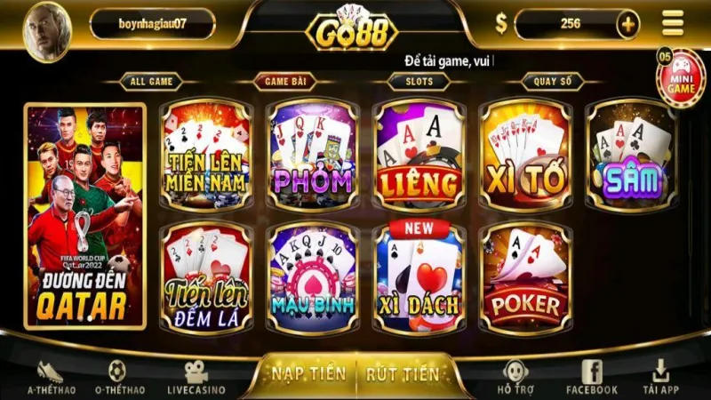 Giới thiệu chung về mậu binh, phỏm, poker, liêng, sâm lốc, xì tố, chắn tại Go88